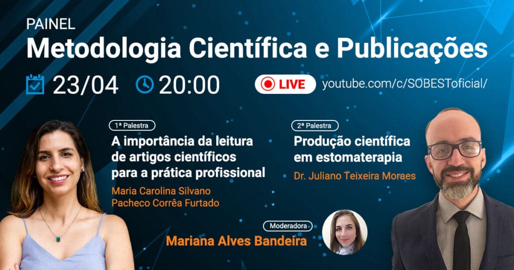banner Live SOBEST Youtube Metodologia Científica e Publicações