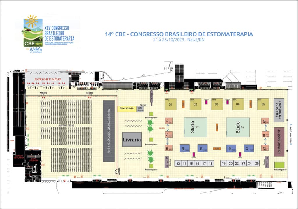 Mapa de área de exposição do CBE 2023