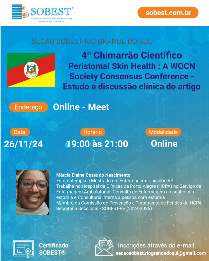 4º Chimarrão Científico: Saúde da Pele Periestomal