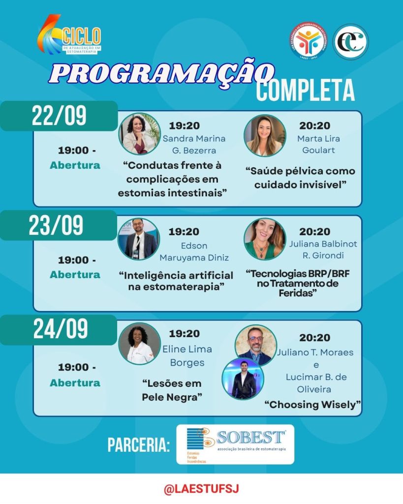 ciclo de atualização em estomaterapia da laest-ufsj